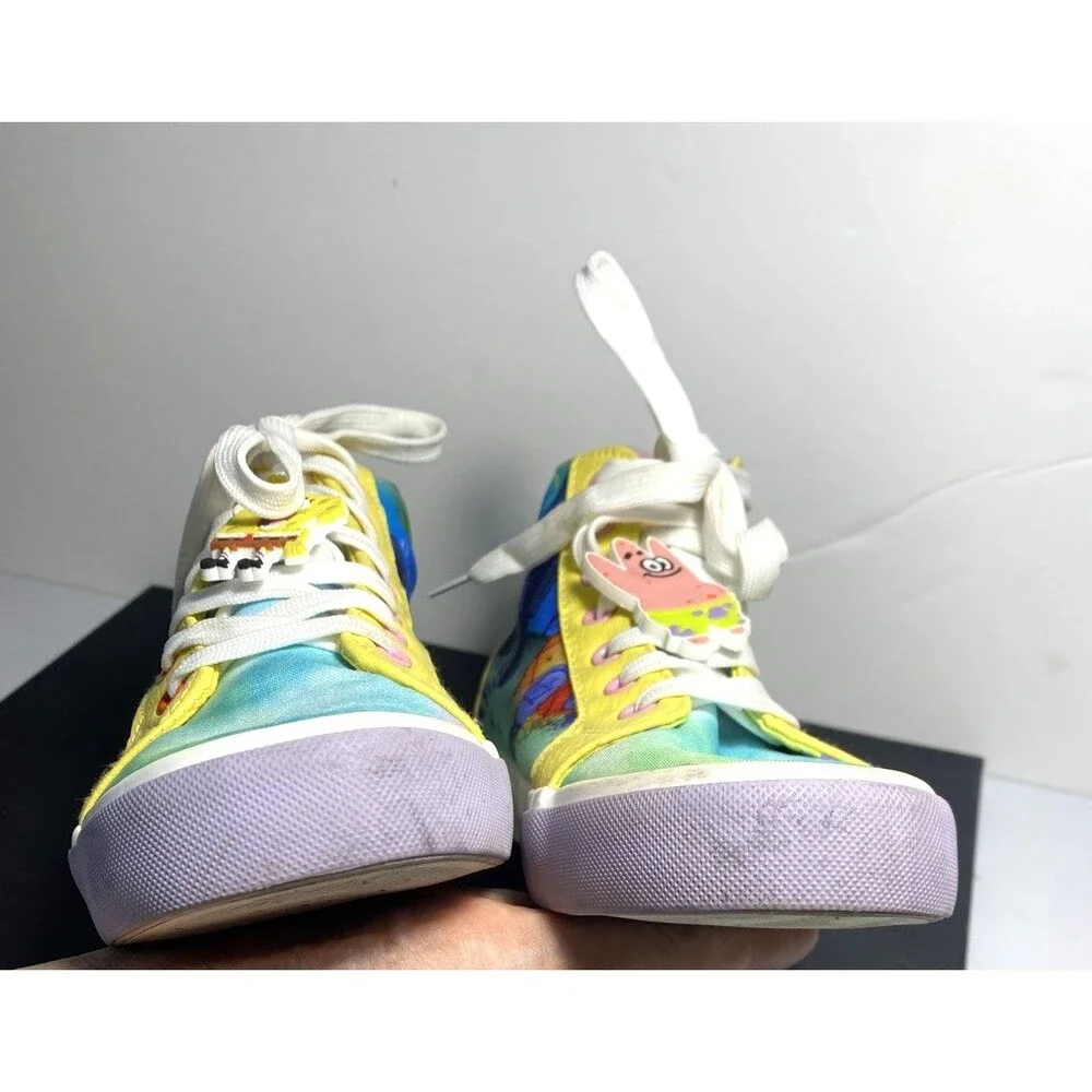 SpongeBob SquarePants High Top Graphic Canvas Sneakers Shoes Unisex M 7/W 8.5